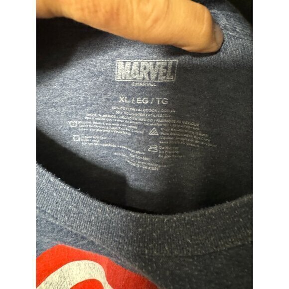 Marvel Men's Blue Captain American T-Shirt, captain America, marvel t-shirt, - Picture 4 of 5